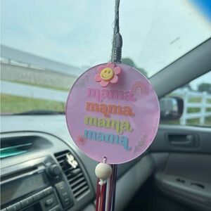 Colorful Car Charm with 'Mama' Design